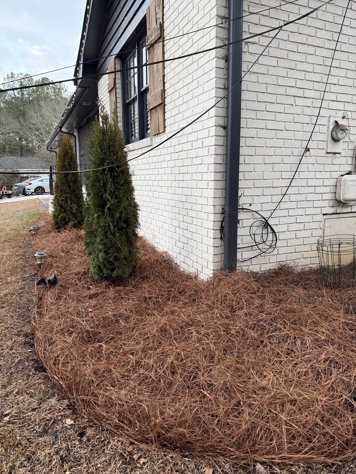 After pine straw cleanup